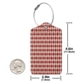 thumbnail image 4 of Honeii Red and Brown Squares Print Leather Luggage Tag for Suitcases,ID Tags,Bag Tags for Luggage,Functional Travel Tag-4 PCS, 4 of 5