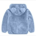thumbnail image 4 of Odeerbi Baby Boys Girls Coats Outerwear Jackets Toddler Solid Color Plush Cute Bear Ears Winter Hoodie Thick Coat Jacket, 4 of 6