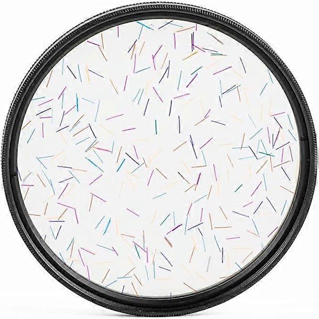 ZHAOCHENG Filtro de lente prismática de 77 mm Filtro antideslumbrante de luz de estrellas Filtro de efecto de destello de lente anamórfico Accesorios de película (destellos de rayos de arco iris)