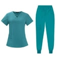 thumbnail image 2 of Conjunto de uniformes médicos para enfermeras Perfecl Ropa de trabajo uniforme de trabajo elegante y transpirable azul M, 2 of 8