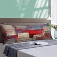 thumbnail image 2 of Red Blue and Gray Body Pillow Cover Blue Grey Red Abstract Art Painting Long Pillow Case with Zipper Decorative Bedding Pillowcase Modern Pillow Covers Soft Cushion Pillow Case for Bedroom,20"x54", 2 of 6