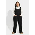 thumbnail image 3 of CASSIE LIZ Jumpsuit for Women Plus Size 3X Black Adjustable Strap Dressy Fall Casual Sleeveless Wide Leg Winter Overalls Outfits Clothes with Pocket 3XL 22W 24W, 3 of 6