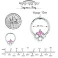 thumbnail image 4 of Body Candy 16G 316L Steel Hinged Segment Ring Seamless Cartilage Nipple Ring Rhombus Riot Nose Hoop 3/8", 4 of 4