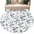 thumbnail image 2 of Green Grey Botanical 8' Round Area Rug, Watercolor Spring Floral Summer Leaf Washable Non-Slip Large Circle Rugs for Living Room Bedroom, Soft Low Pile Rug Carpet for Dining Room Kitchen Farmhouse, 2 of 9