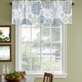 thumbnail image 4 of Blue Beige Octopus Coastal Valances for Windows, Decorative Rod Pocket Window Valance Curtains, Nautical Coral Starfish Short Curtain Drapes for Kitchen/Bathroom/Living Room, 2 Panels, 60" W x 18" L, 4 of 8