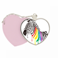 thumbnail image 1 of Pinto LGBT Rainbow Color Pattern Mirror Travel Purse Makeup Heart Pink, 1 of 4