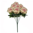 thumbnail image 2 of Dream Lifestyle Artificial 9 Heads Rose Flower Bridal Bouquet Wedding Party Home Desktop Decor, 2 of 8