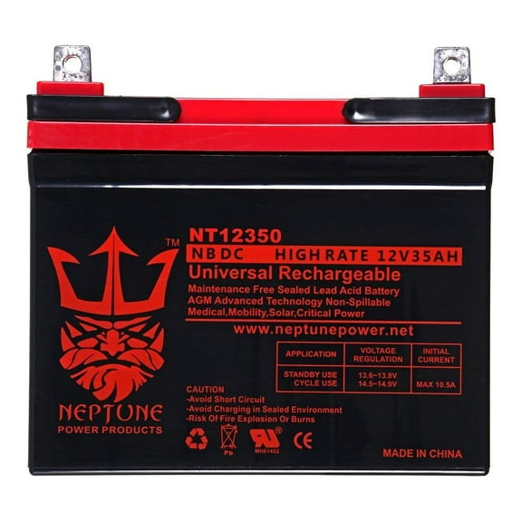 Spriit 1850H 12V 35Ah SLA Replacement Lawn mower Battery by Neptune