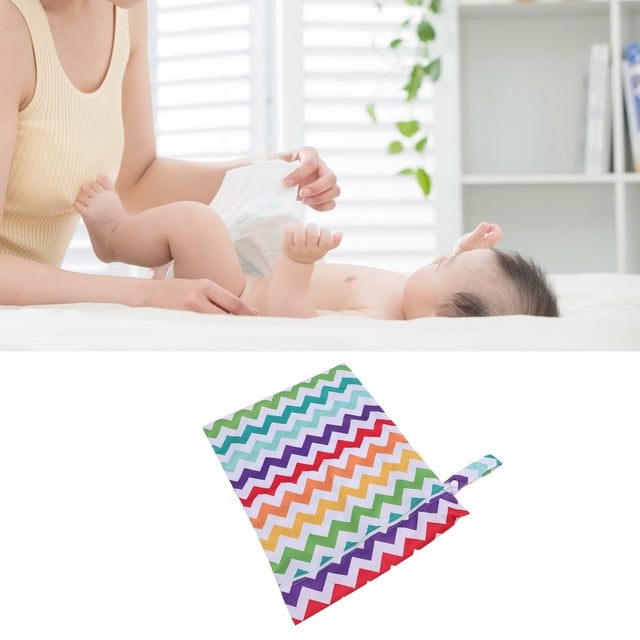 Bolsa De Almacenamiento De Pañales Para Bebé, Reutilizable, 2 Bolsillos, Transpirable, Lavable, A Prueba De Agua, Bolsa De Almacenamiento De Pañales Para Viajes Al Aire Libre