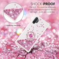 thumbnail image 4 of Glitter Clear Sparkly Bling Case for Samsung Galaxy Note 10+ Plus, Rugged Shockproof Flowing Liquid Floating Cover Women with Ring Holder Case for Samsung Galaxy Note 10 Plus  Rose Gold, 4 of 14