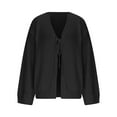 thumbnail image 3 of Roncen Women's Casual Long Sleeve Cardigan Sweater - Tie-Waist Lightweight Knit Open Front Cozy Loungewear for Fall and Winter, 3 of 6