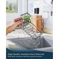thumbnail image 5 of Sponge Holder for Kitchen Sink, Sink  Organizer with Removable Drip Tray, Countertop Dish Soap Holder and Brush Holder, 304 Stainless Steel - Sand Nickel, 5 of 7