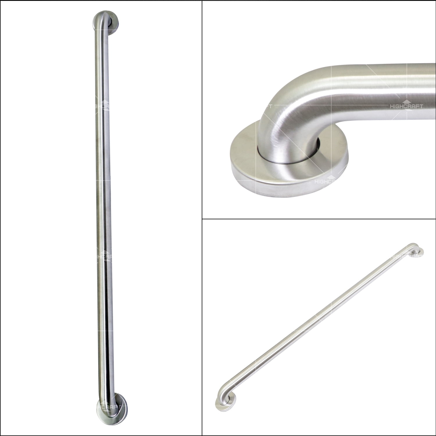 Highcraft Grab Bar for Bathtubs and Showers, Shower Grab Bars for Seniors and Elderly, Safety Bar for Bathroom 48" x 1.5" ADA Compliant Grab Bar, Heavy Duty Stainless Steel Shower Handle Wall Mount