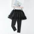 thumbnail image 5 of Gyratedream Kids Girls Leggings Pant with Tulle Ruffle Skirt Little Girls Footless Culotte, 5 of 6
