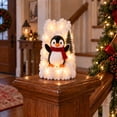 thumbnail image 5 of Penguin Christmas Stair Snow Decor, Lighted Banister Display with Warm Glow, Adjustable Holiday Staircase Decorations for Indoor Railing Hallway, 5 of 8