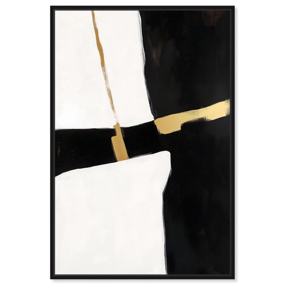 Dichotomy III Canvas Black and Gold Art by Art Remedy, Black Frame, 10 x 15