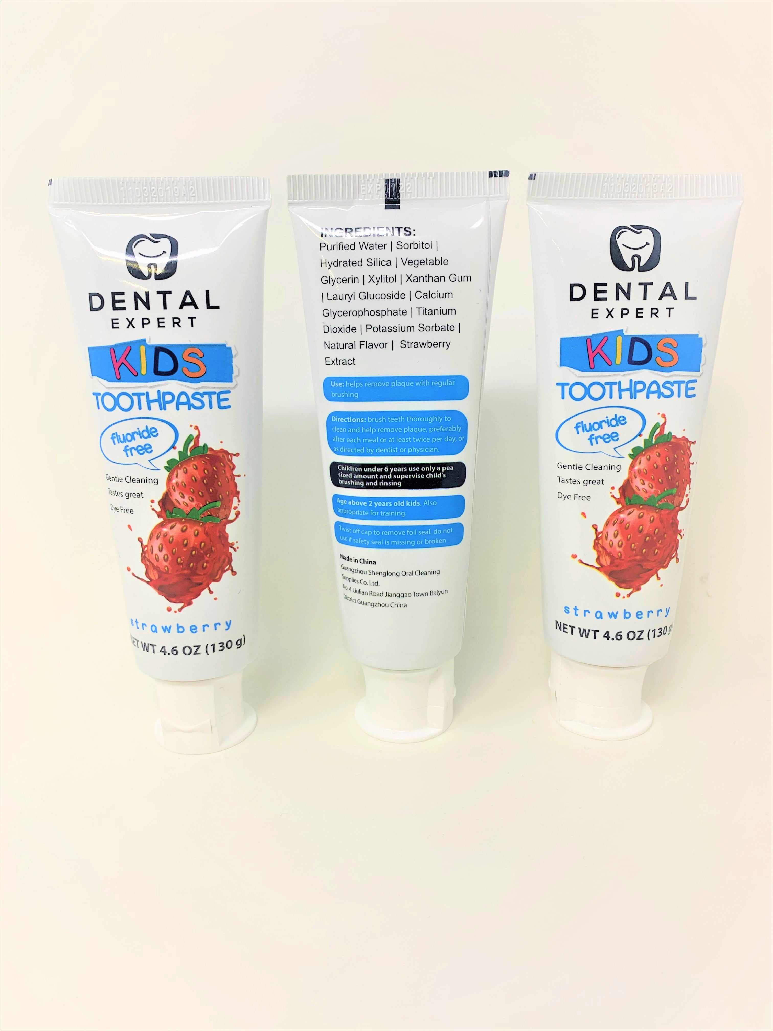 Dental Expert 3 Pack Kids Toothpaste 4.6oz [OPEN BOX] Strawberry