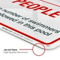 thumbnail image 6 of Pool Capacity Sign, Pool Sign, 10x14 Aluminum, 6 of 8