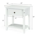 thumbnail image 3 of Costway Nightstand Side Table Chest Sofa Table End Table Accent Table White, 3 of 11
