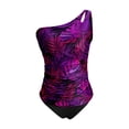 thumbnail image 7 of Womens Swimsuits Vest Style Two Piece Tankini One Shoulder Tight Fit Bathing Suit Athletic Performance Swimwear for Swimming, 7 of 7