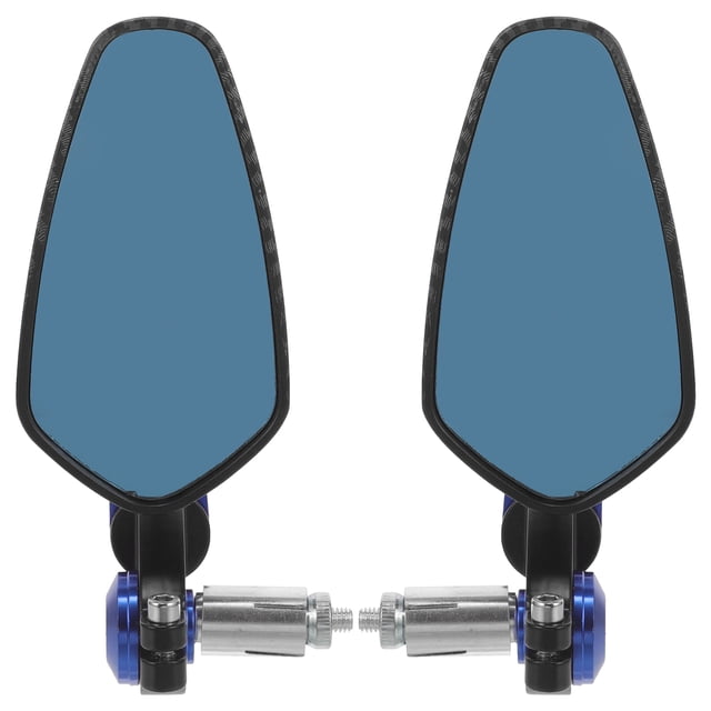 WASHWEPE 21Pcs Handlebar Mirrors for Motorcycles Wide-angle Reflector Better Visibility Aluminum Alloy Blue