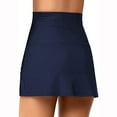 thumbnail image 4 of Women's High Waist Tulip Hem Shirring Swim Skirt Swimsuit Bikini Bottom, 4 of 5