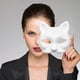 thumbnail image 4 of Para Niños Y Adultos, Máscara De Gato Blanco Pintada A Mano, Disfraz De Fiesta Animal, 10 Unidades, 4 of 8
