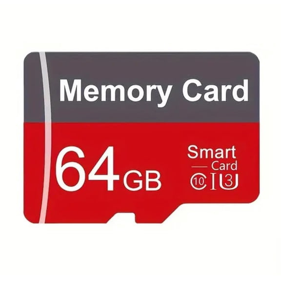 TF Card 64GB with Adapter, High Speed Memory Card, UHS-I C10 A1 Memory TF Card for Tablet/Mobile Phone/Camera/Car Audio/Game Console