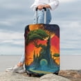 thumbnail image 7 of Pofeuu Abstract Tree Castle Print Luggage Suitcase Cover Protector Luggage Washable Covers Aesthetic for 18/24/28/32 inch Luggage（No luggage included）-Small, 7 of 7