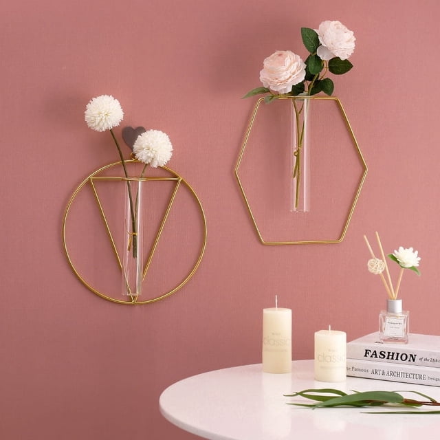 Decoración de pared creativa, colgante hidropónico, jarrón de vidrio, colgante de pared de hierro, decoración de pared de habitación
