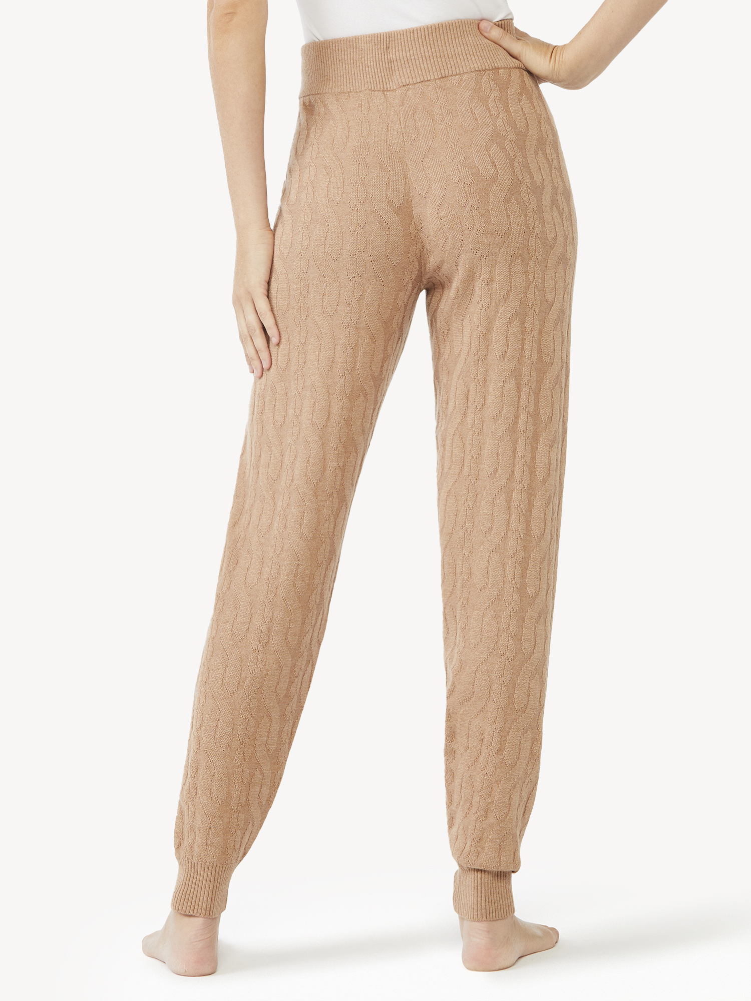 Sofia Intimates by Sofia Vergara Women's Cable Knit Lounge Joggers