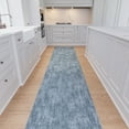 thumbnail image 2 of Ottomanson 2-Piece Kitchen Rug Set, Non-Slip Washable Hallway Runner & Floor Mat for Sink 1'11" x 4' + 1'11" x 5' Solid Greyish Blue, 2 of 8