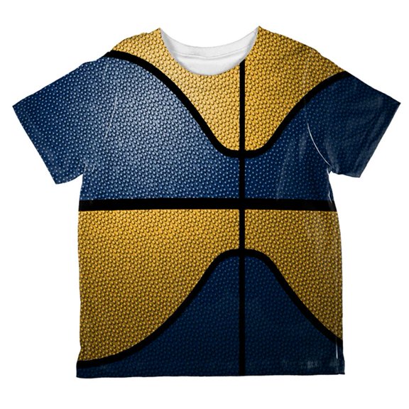 Championship Basketball Blue and Yellow All Over Toddler T Shirt Multi 6T
