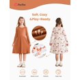 thumbnail image 4 of Conjunto de 2 Vestidos de Manga Larga para Niña Pequeña PATPAT con Ciervo, 4 of 9