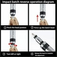 thumbnail image 6 of 13pcs Impact Screwdriver Bit Set, Hammer Screwdriver With Detachable Head, Non-slip Adjustable Handle, Wear-resistant Hammer Impact Screwdriver, 6 of 8