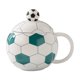 thumbnail image 2 of Football Themed Mug With Lid Spoon Gift Box Cute Ceramic Coffee Tea Cup A Great Gift For Sports Fans, 2 of 7