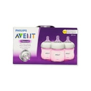 Avent 3-Pack Natural Bottles (4 oz.) - pink, one size