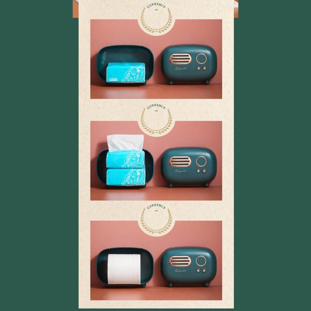 Tissue Box Bathroom Tissues Holder Case Restaurant Napkin Dispenser Container Dryer Red