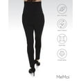 thumbnail image 6 of MeMoi Women's Maternity Rayon-Blend Ponte Comfort-Stretch Support Leggings, Large, Black, 6 of 7