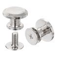 thumbnail image 1 of Unique Bargains Rivets Plats Rivet 20 Pack 10.5x6.5mm Rivets Arrière à Vis, Ton Argent, 1 of 4
