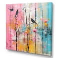 thumbnail image 2 of Designart "Bird on Spring Palette of Pink and Blue" Animals Wall Art - Modern Pink Bird Bedroom Canvas Wall Art, 2 of 6