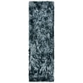 thumbnail image 3 of SAFAVIEH Ocean Trellis Solid Plush Polyester Shag Runner Rug, Slate, 2'6" x 8', 3 of 7