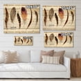 thumbnail image 4 of Designart 'Exotic Vibrant Boho Watercolor Feathers' Bohemian & Eclectic Print on Natural Pine Wood, 4 of 5