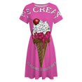 thumbnail image 4 of Waffle Cone Ice Cream Is Always A Good Idea Sundress Short Sleeve Dress Summer Women Clothes Dress for Women Dresses, 4 of 7