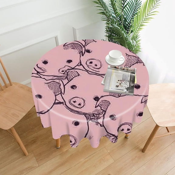 RKSupls 60 Inch Round Tablecloth, Blue Hydrangea Butterfly Premium Polyester Straight Edge Wrinkle Resistant Washable Table Cover for Party Home Dining Decor