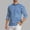 Blue-striped shirt, variant on FRSASU 3/4 Sleeve Raglan Shirt Men Casual Crewneck Baseball T-Shirts Spring Fall Sport Athletic Basic Tee Color Block Tops Light Blue