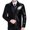 a02Black, variant on LODIENY Mens Faux Leather Motorcycle Jackets Stand Collar Full Zip Snap Button Cuff Bomber Jacket Outerwear with Pockets Black M
