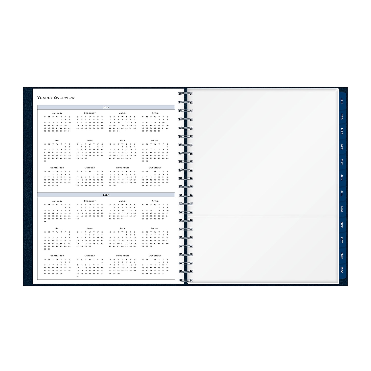 11 in. x 8.5 in. 12-Month (Jan to Dec): 2026 Passages Weekly Appointment Book and Monthly Planner - Navy Cover
