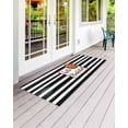 thumbnail image 2 of Hello Basketball Front Door Mat Watercolor Black White Strips Sport Welcome Doormat Indoor Outdoor Entrance Floor Mat Non-Slip Washable Runner Rug for Front Porch Decor 20x63 Inch, 2 of 6