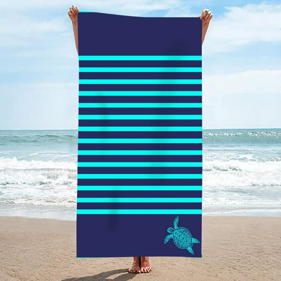 coappsuiop Bath Towels Microfiber Beach Towel Ultra Light Stripe Rainbow Pattern Bath Towel Sand Proof Beach Blanket Travel Multipurpose Towel 75 x 150 cm Towels For Bathroom
